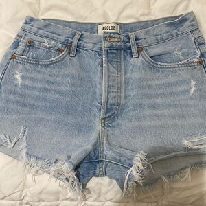 Agolde denim shorts.